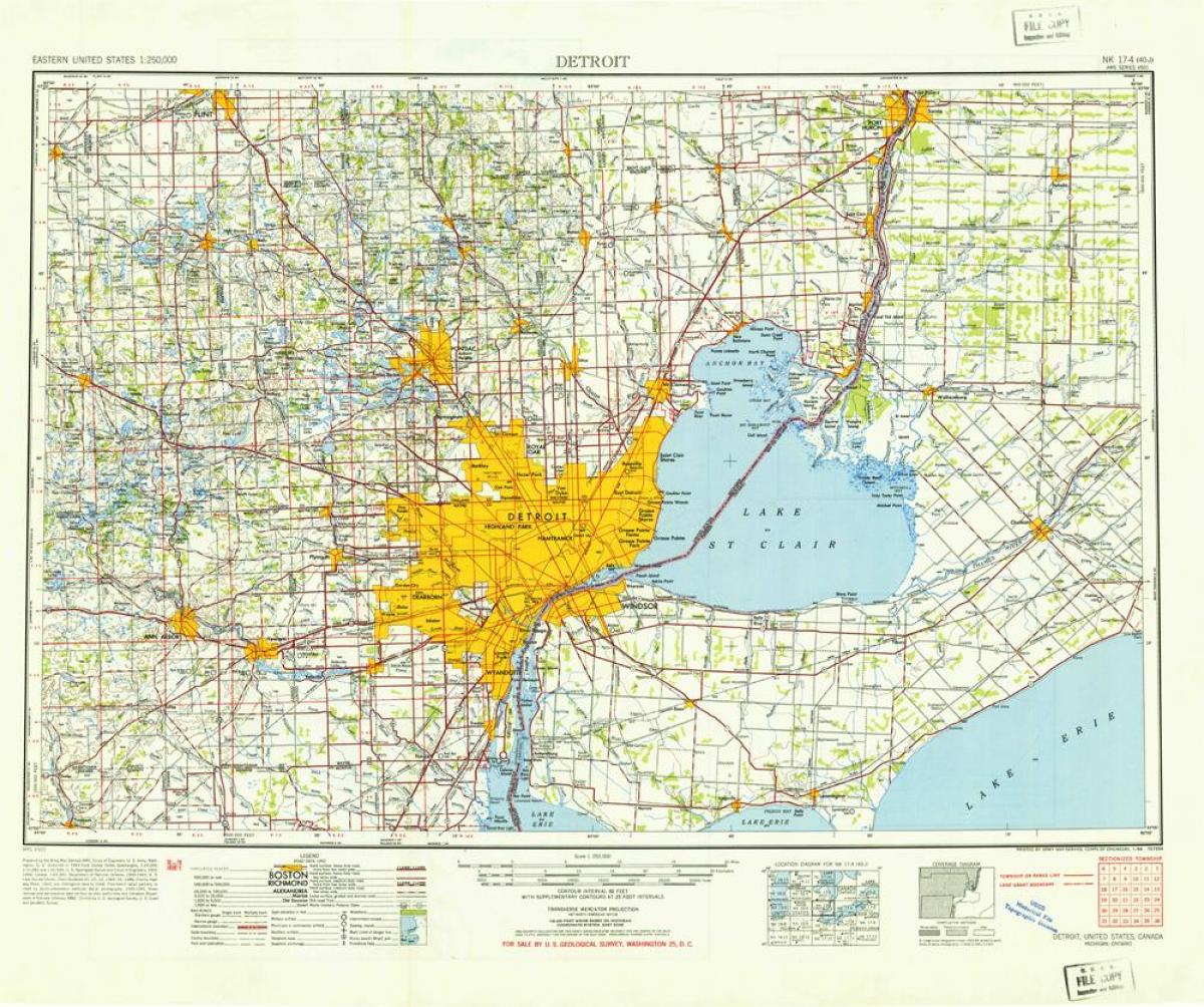 Detroit ABD haritası