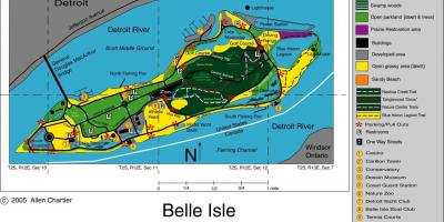 Belle Isle, Detroit haritası