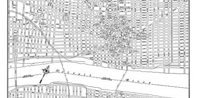 Detroit City sokak haritası