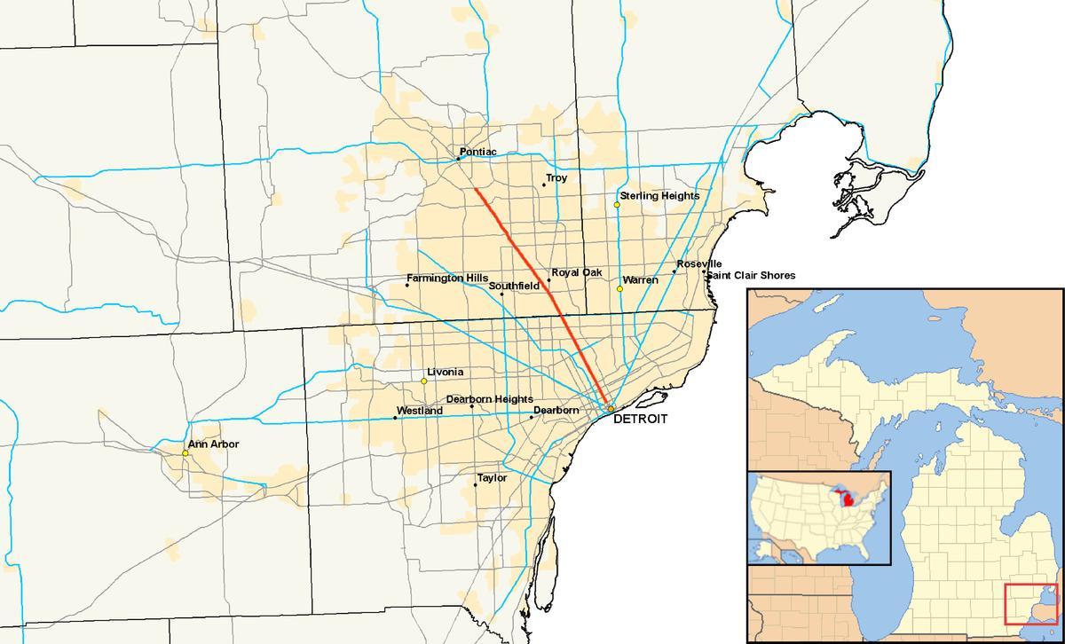 Detroit Belediye harita