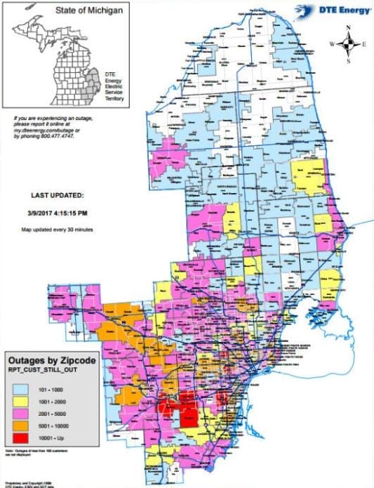 Detroit edison elektrik kesintisi göster