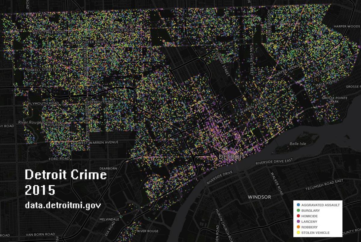 Detroit suç haritası